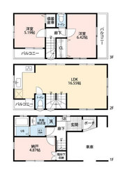 川崎市川崎区川中島１丁目　新築一戸建て　2号棟　4,980万円 建物画像1