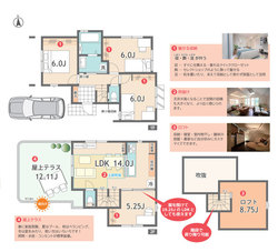 杉並区高井戸東１丁目　新築一戸建て　3号棟　8,680万円　 建物画像1