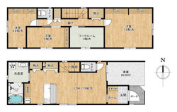 中野区上高田5丁目　新築一戸建て　3SLDK 建物画像1