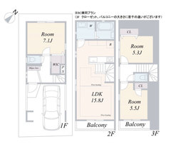 大田区東雪谷２丁目　新築一戸建て　C号棟　7,580万円　　 建物画像1