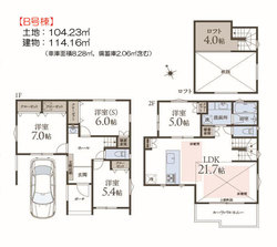 杉並区上井草４丁目　新築一戸建て　B号棟　9,080万円　　 建物画像1