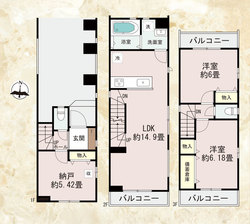 江東区大島８丁目　新築一戸建て　2号棟　7,390万円　 建物画像1