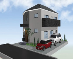 杉並区上高井戸３丁目　新築一戸建て　9,480万円　　 建物画像1
