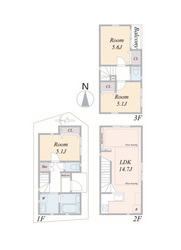 大田区西六郷１丁目　新築一戸建て　B棟　5,980万円　 建物画像1