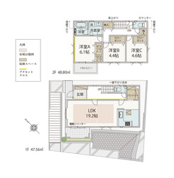 大田区東雪谷５丁目　新築一戸建て　3号棟　6,280万円　 建物画像1