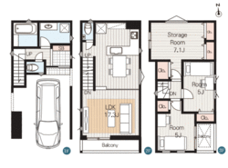 豊島区西巣鴨１丁目　新築一戸建て　3号棟　9,480万円　　 建物画像1