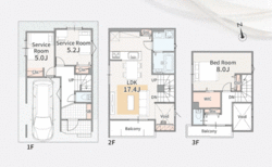 大田区中央８丁目　新築一戸建て　7,680万円　　 建物画像1