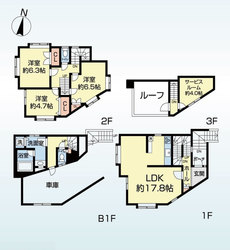 大田区南馬込１丁目　中古一戸建て　6,480万円　　　 建物画像1