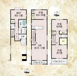大田区新蒲田３丁目　新築一戸建て　A号棟　8,990万円　 建物画像1