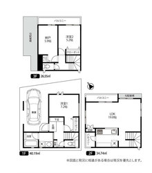 中野区松が丘１丁目　新築一戸建て　A号棟　9,480万円　　 建物画像1