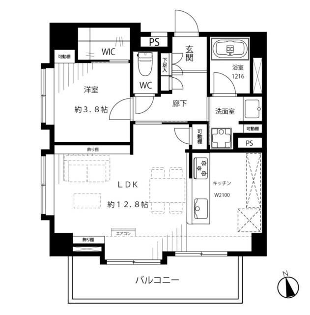 妙義坂マンション 7階 間取り図