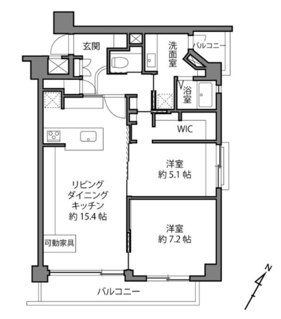 クレスト西荻窪 3階 間取り図