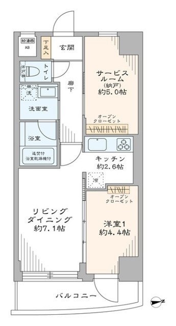 モンテベルデ芝大門 6階 間取り図