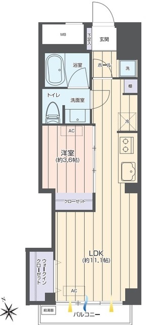 上野スカイハイツ 4階 間取り図