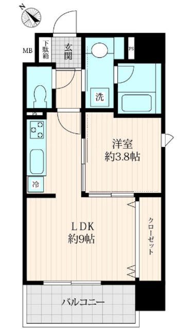 菱和パレス音羽弐番館 6階 間取り図