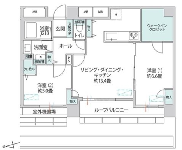 早稲田鶴巻町パーク・ホームズ 6階 間取り図