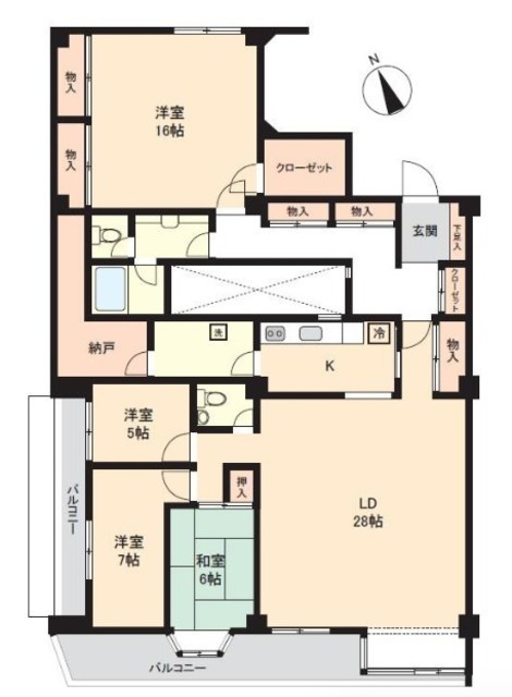 小田急目白台マンション 11階 間取り図