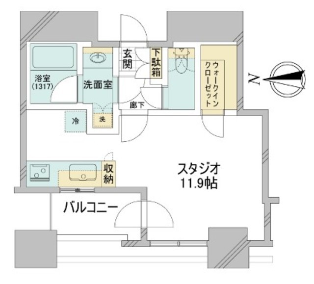サンウッド三田パークサイドタワー 4階 間取り図