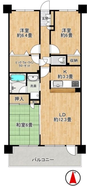 クレストフォルム東京リバーコースト 11階 間取り図