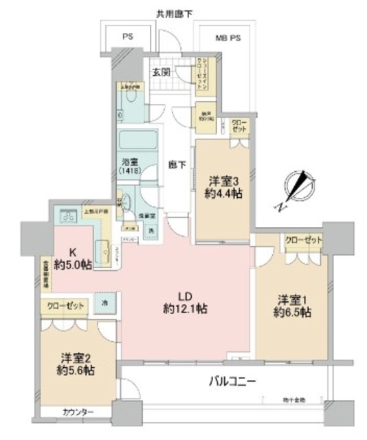 ザ・東京タワーズ シータワー 29階 間取り図
