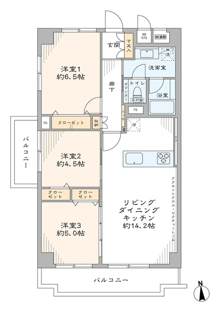 飯田橋第二パークファミリア 10階 間取り図