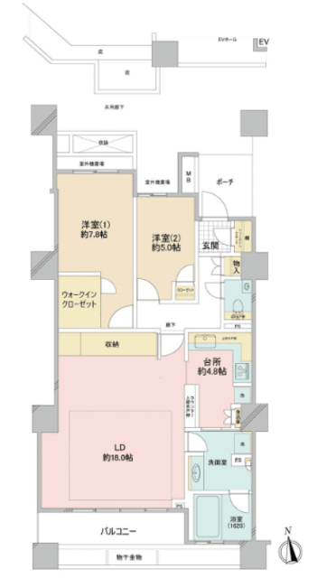 シエルズガーデンエールタワー 17階 間取り図