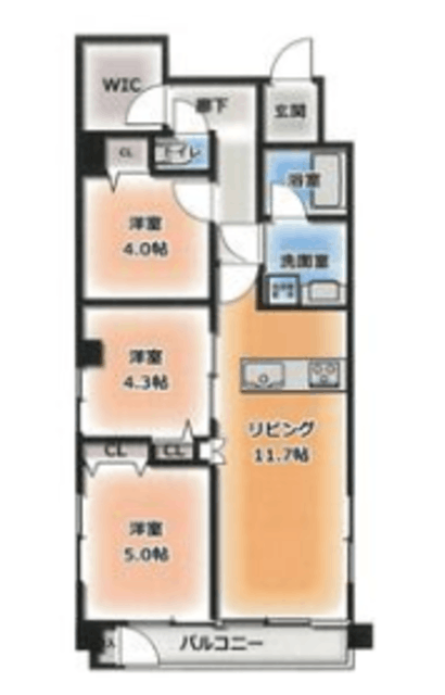 オリエンタル大塚コーポラス 4階 間取り図