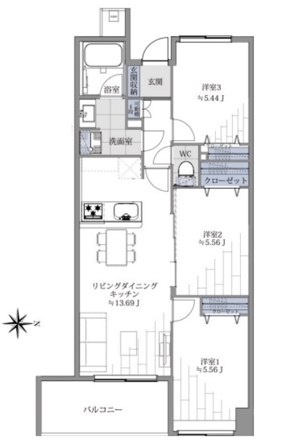 ドラゴンマンション上野壱番館 4階 間取り図