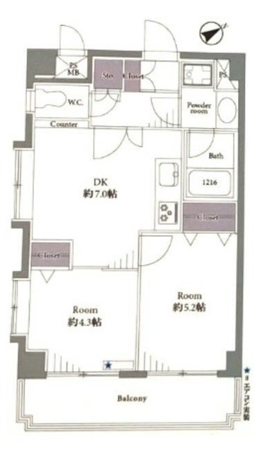 ライオンズガーデン蒲田 3階 間取り図