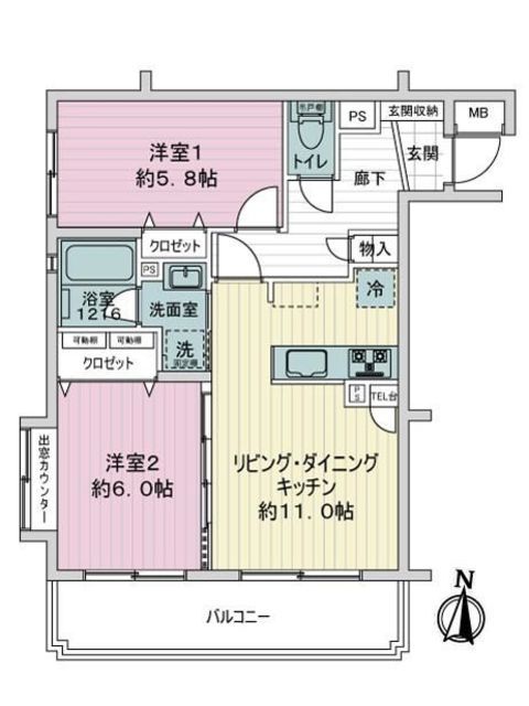 ガーデンホーム和田公園 3階 間取り図