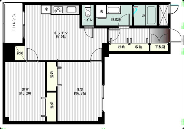 シティライフ梅屋敷 3階 間取り図