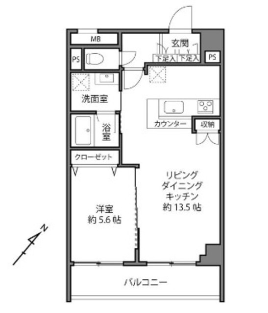 シェトワ佃 4階 間取り図