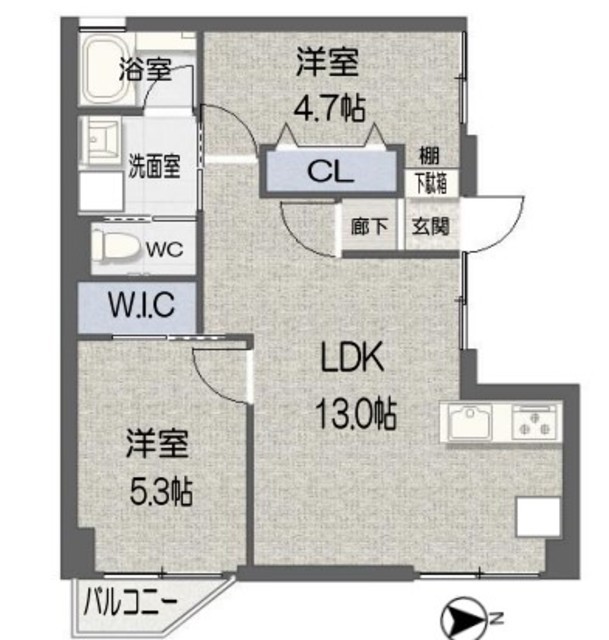 更竹ハイツ 3階 間取り図