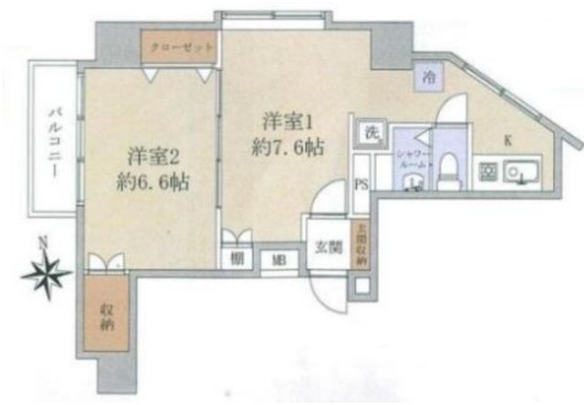 シルバープラザ新宿第2 6階 間取り図