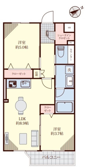 ワールドパレス不動前 3階 間取り図