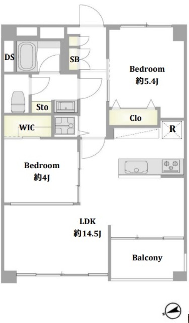 大森駅前住宅1号棟 12階 間取り図