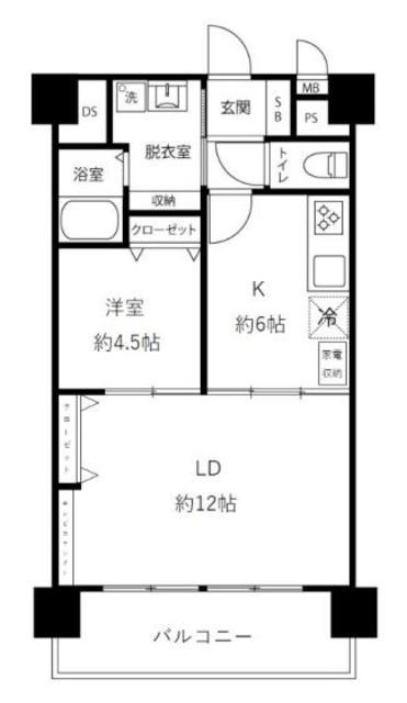 東陽町ハイホームA棟 1階 間取り図