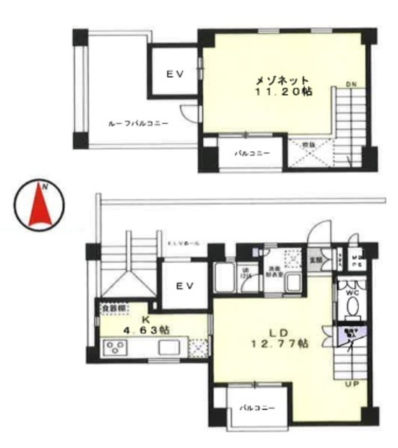 アイディーコート新御徒町 8階 間取り図