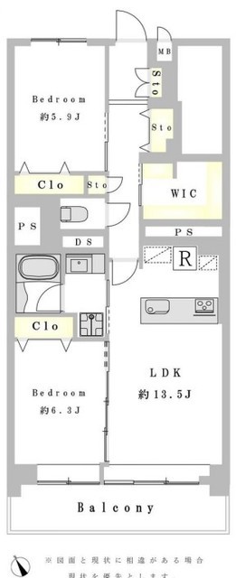 目黒台マンション 7階 間取り図