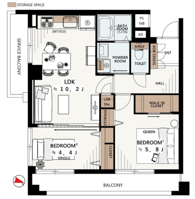 成城泉マンション 3階 間取り図