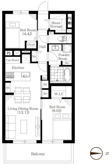 ライオンズマンション西永福 3階 間取り図