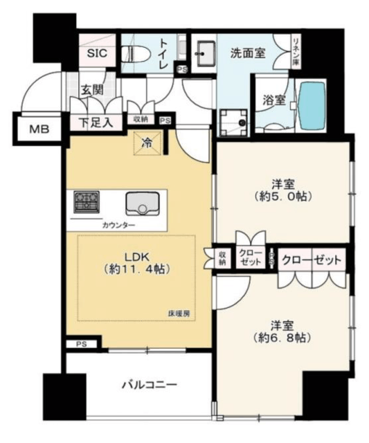 ガーラ・レジデンス池袋 3階 間取り図