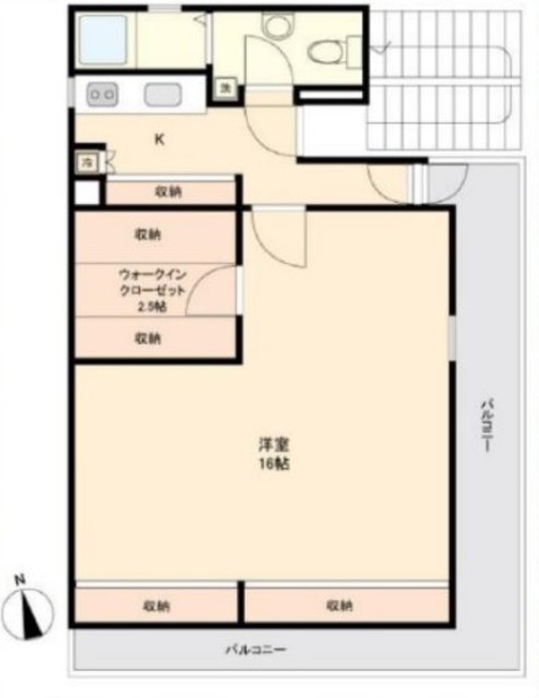 松任谷ビル 6階 間取り図