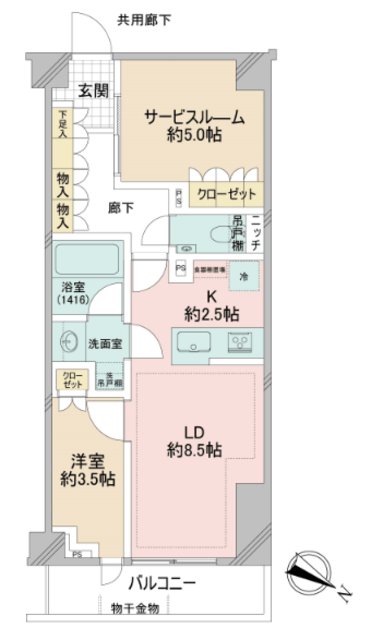 オープンレジデンシア中野新井コート 4階 間取り図