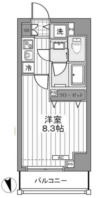 DIPS新宿御苑 5階 間取り図