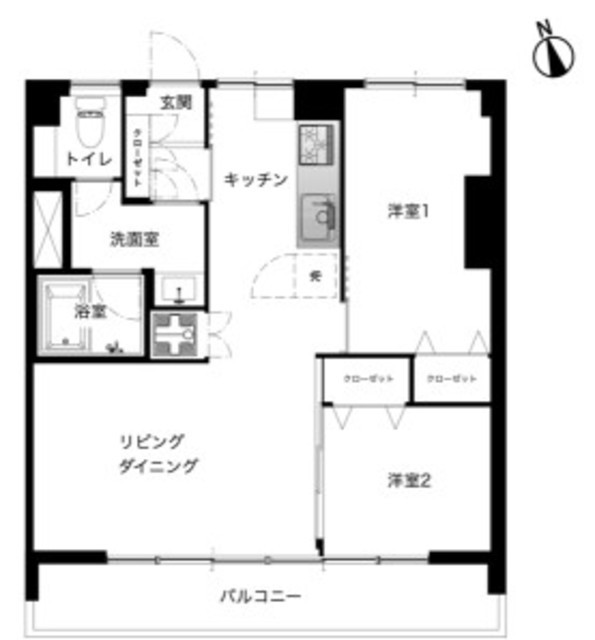 目白台コーポ 7階 間取り図