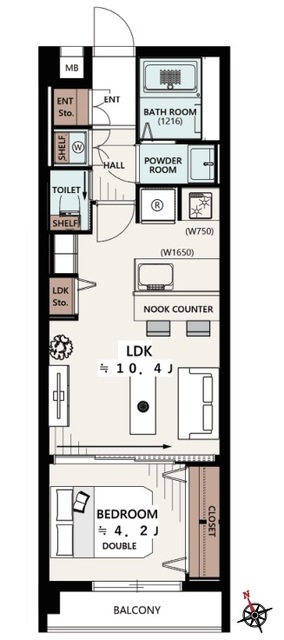 渋谷マンション 4階 間取り図