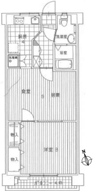 渋谷マンション 5階 間取り図