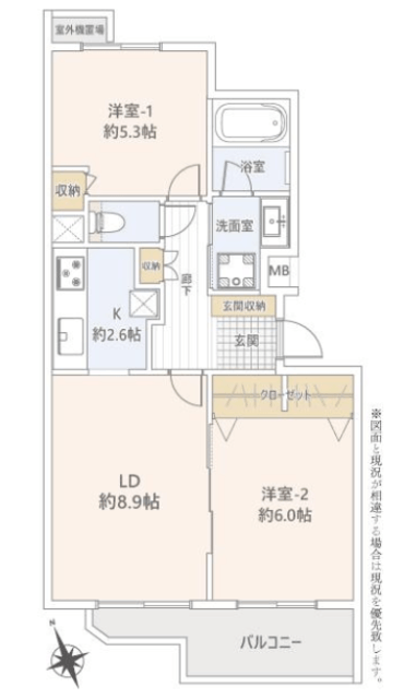 パーク・ハイム鵜の木 3階 間取り図