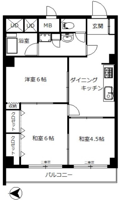 秀和幡ヶ谷レジデンス 4階 間取り図